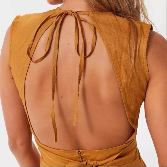 Faithful the Brand Mustard Yellow Sleeveless Dress with Button Detail in size 4 - Picture 13 of 13